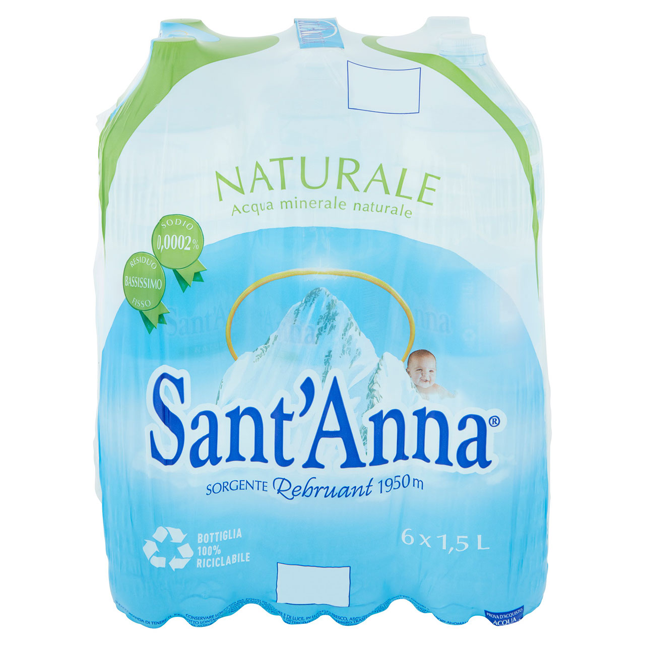 Sant'Anna Sorgente Rebruant 1950 m Naturale 6 x 1,5 L