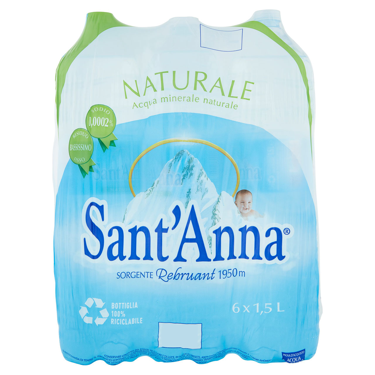 Sant'Anna Sorgente Rebruant 1950 m Naturale 6 x 1,5 L