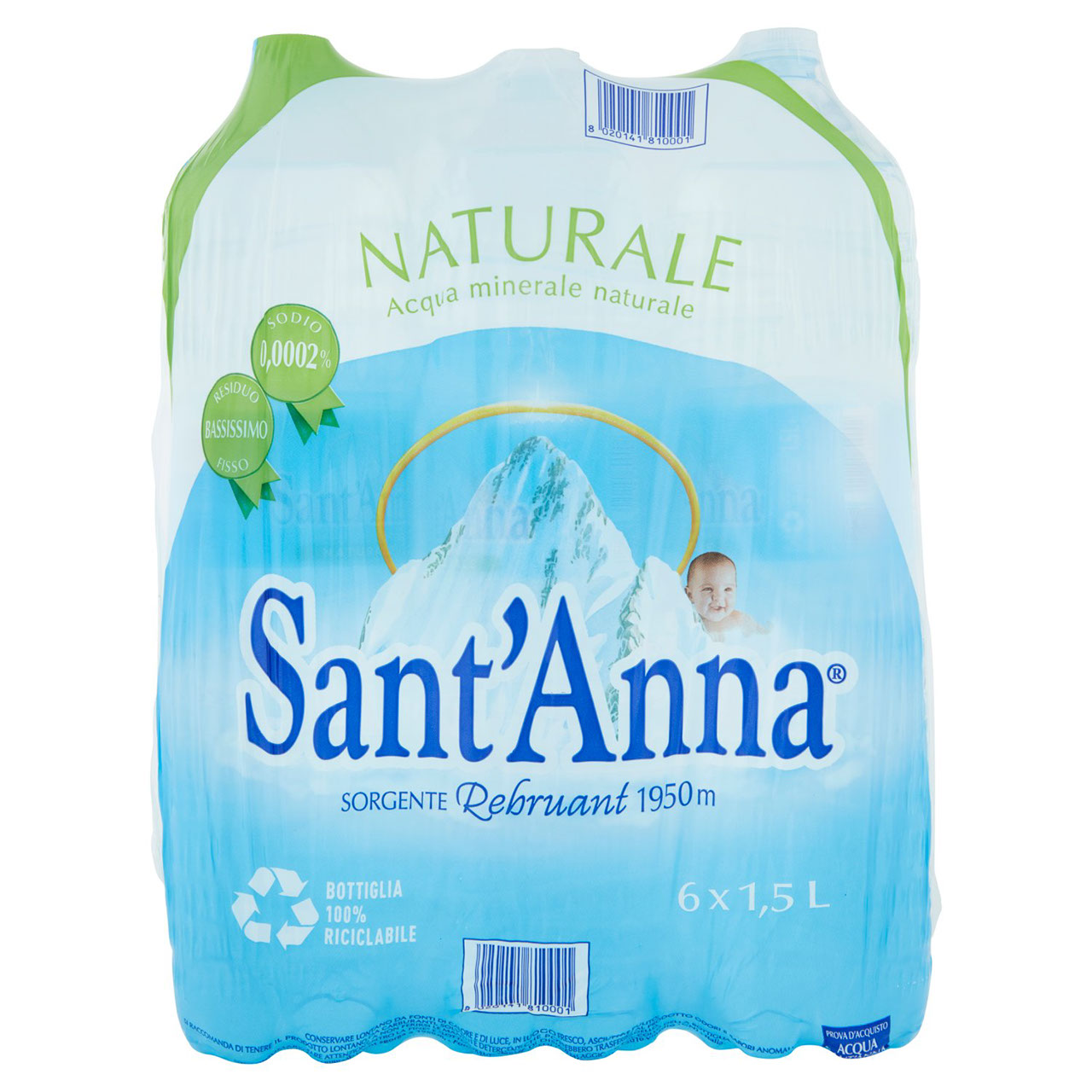 Sant'Anna Sorgente Rebruant 1950 m Naturale 6 x 1,5 L