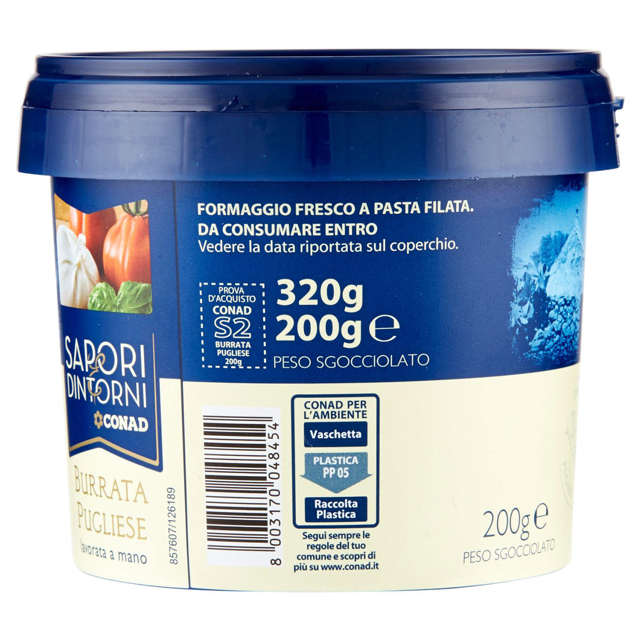 Burrata Pugliese 200 g Conad in vendita online