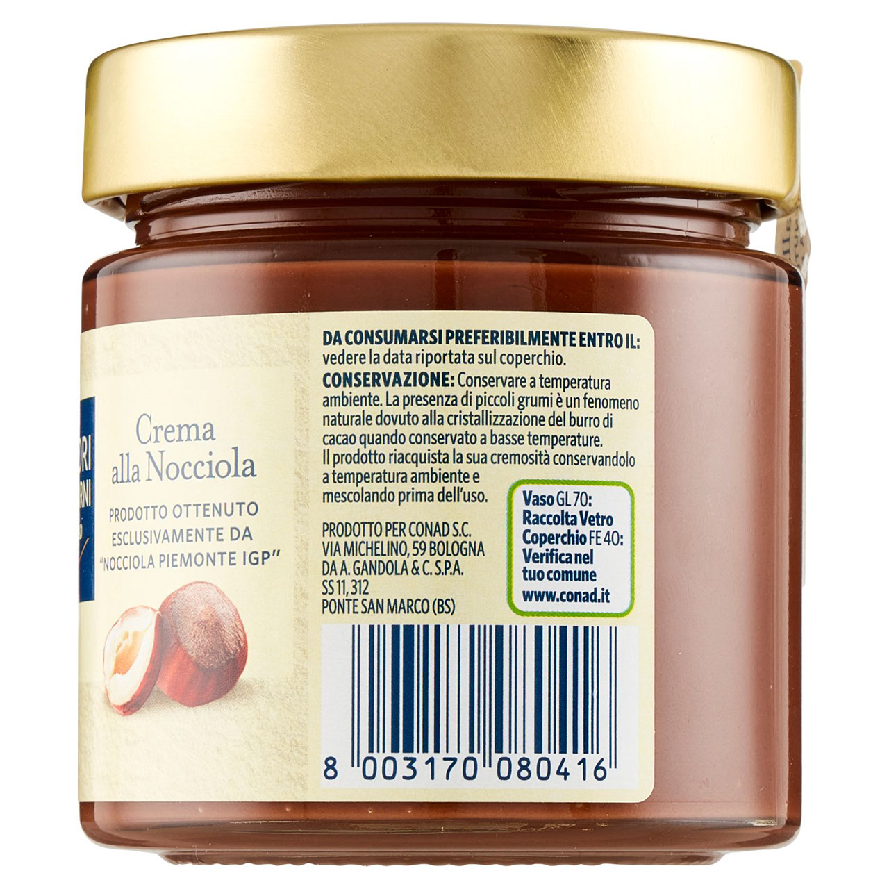 Crema alla Nocciola 200 g Conad in vendita online