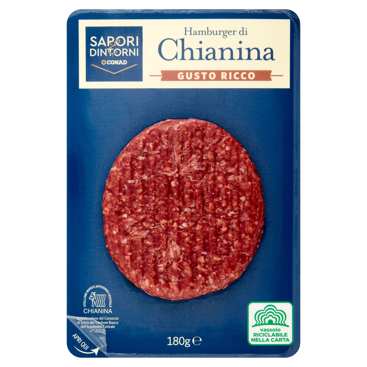 SAPORI & DINTORNI CONAD Hamburger di Chianina Gusto Ricco 180 g