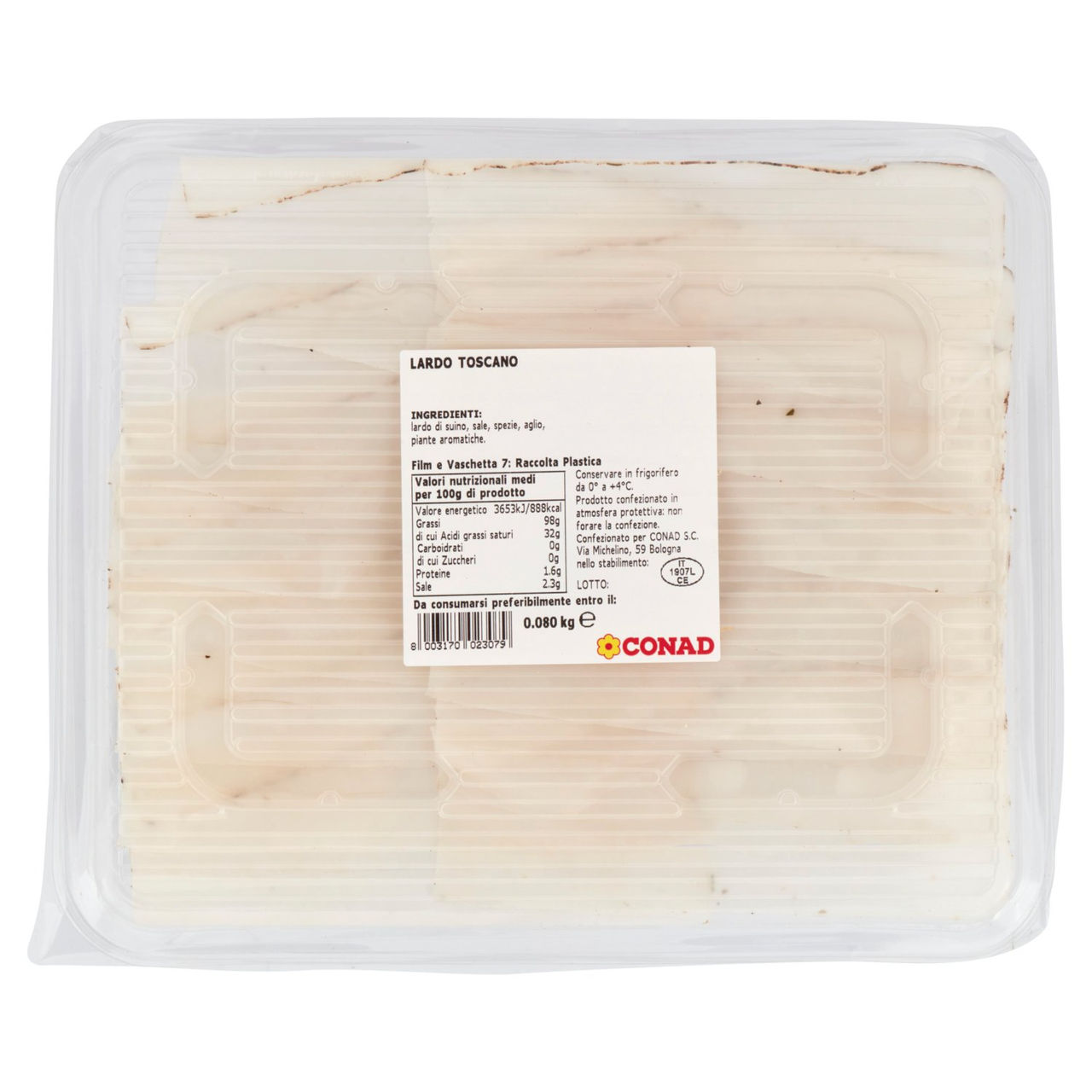 SAPORI & DINTORNI CONAD Lardo Toscano 0.080 kg