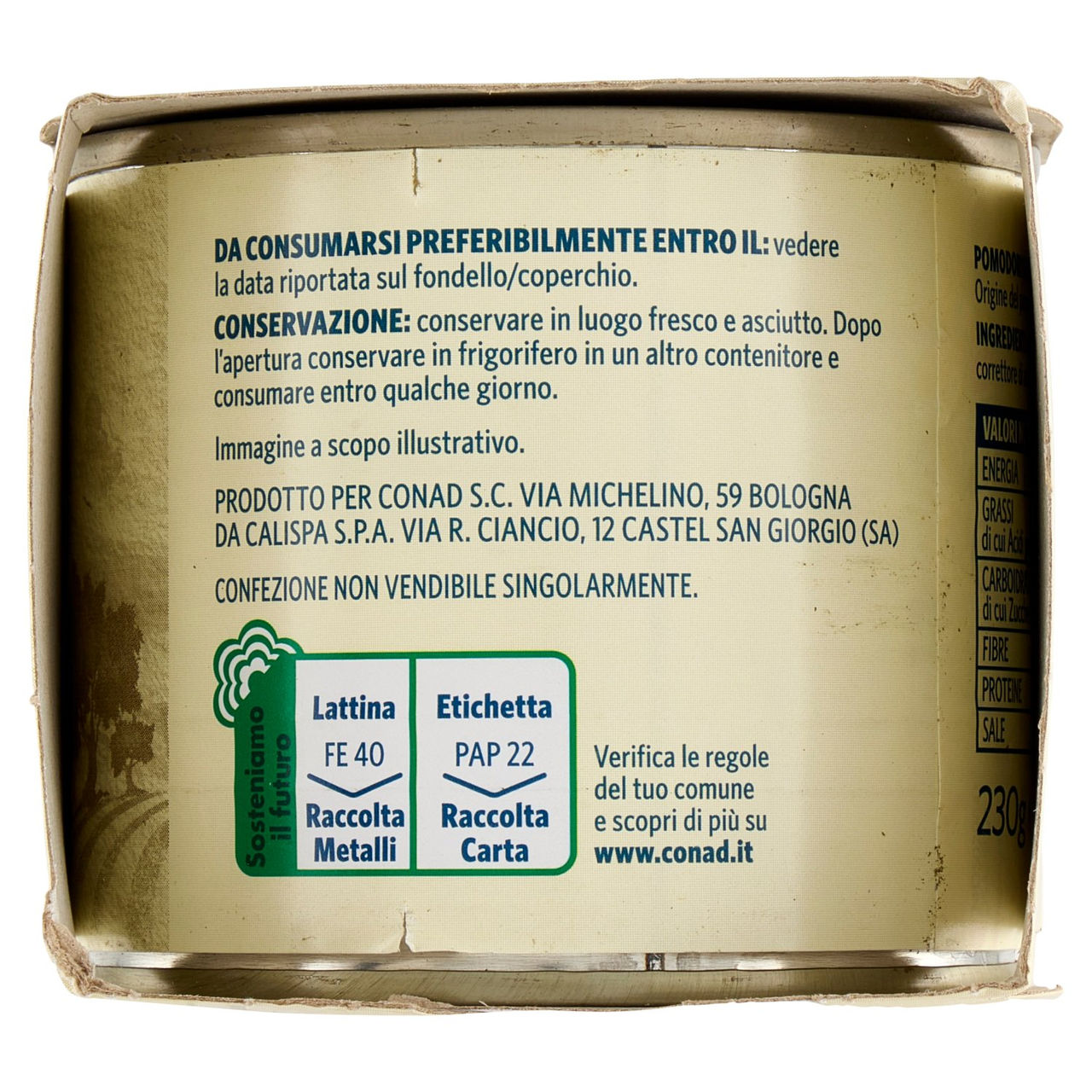 SAPORI & DINTORNI CONAD Marzanini Datterini di Puglia Pelati 2 x 230 g