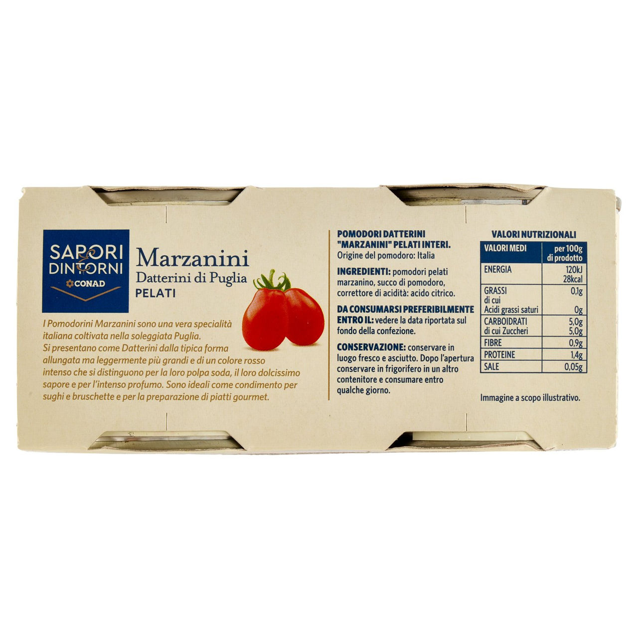 SAPORI & DINTORNI CONAD Marzanini Datterini di Puglia Pelati 2 x 230 g