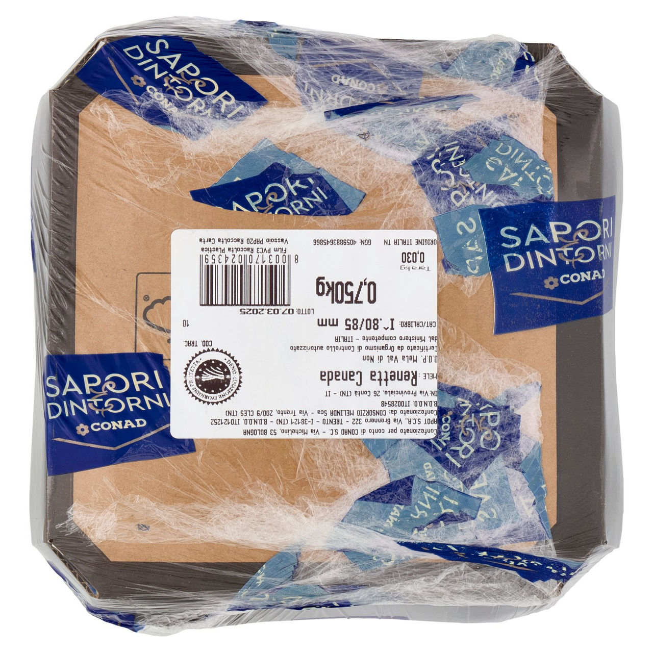 SAPORI & DINTORNI CONAD Mele Renetta Canada D.O.P. Val di Non Italia Cal 80/85 mm 0,750 kg