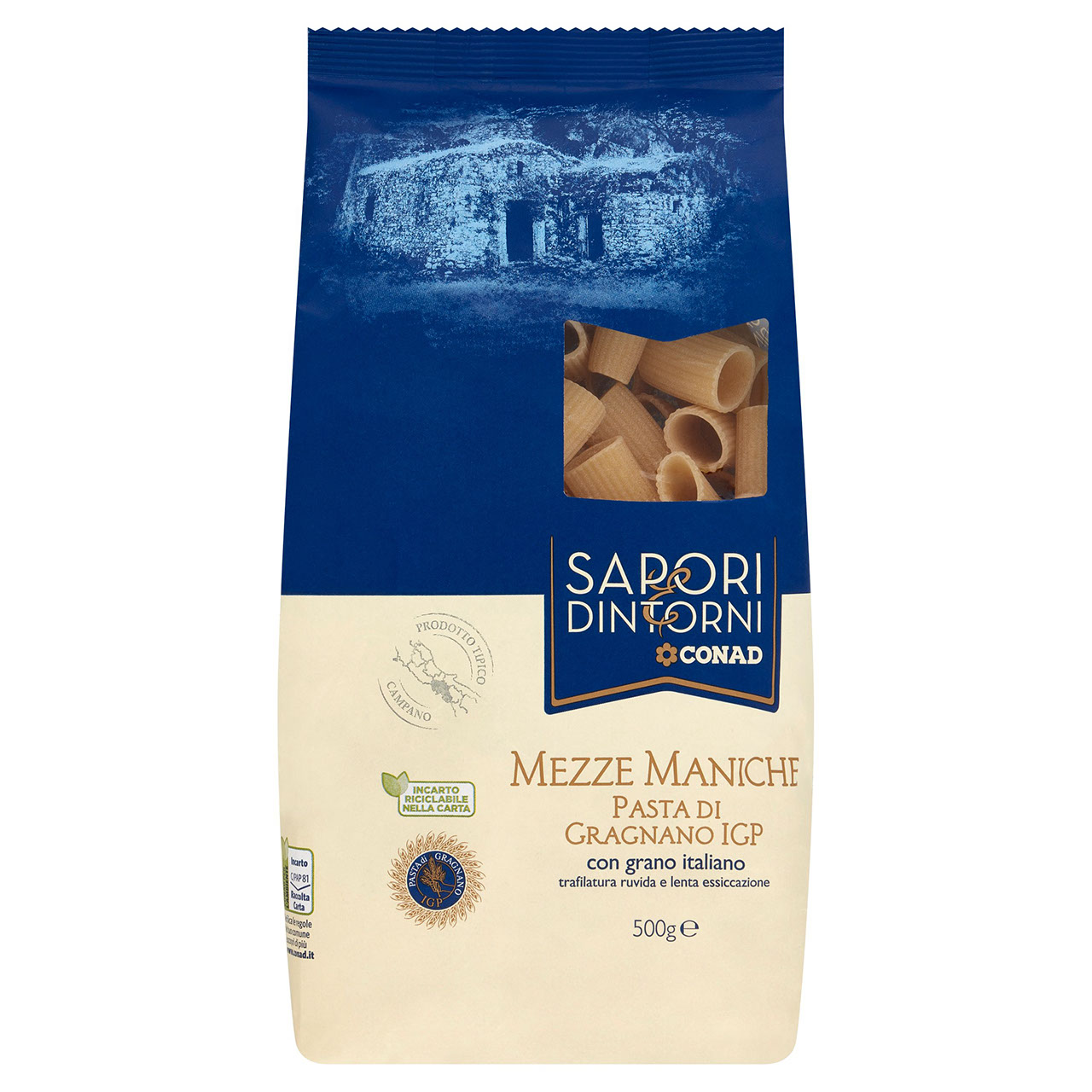 SAPORI & DINTORNI CONAD Mezze Maniche Pasta di Gragnano IGP 500 g