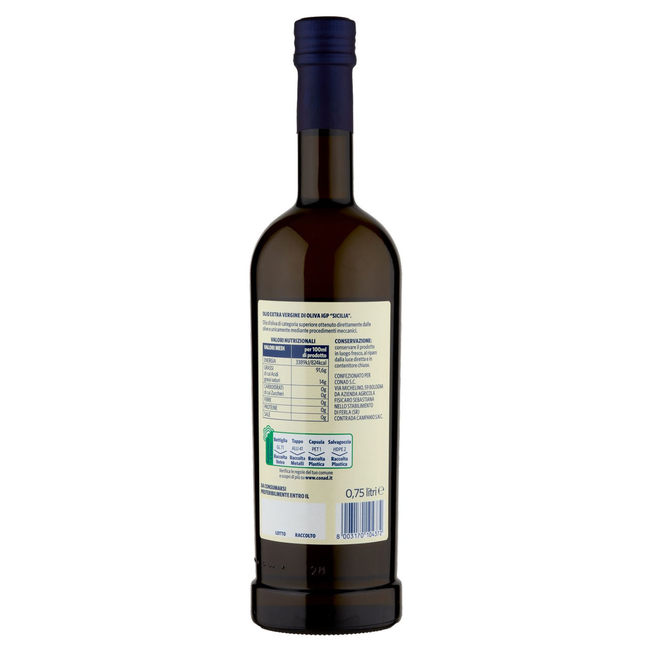 SAPORI & DINTORNI CONAD Olio Extra Vergine di Oliva IGP "Sicilia" 0,75 litri