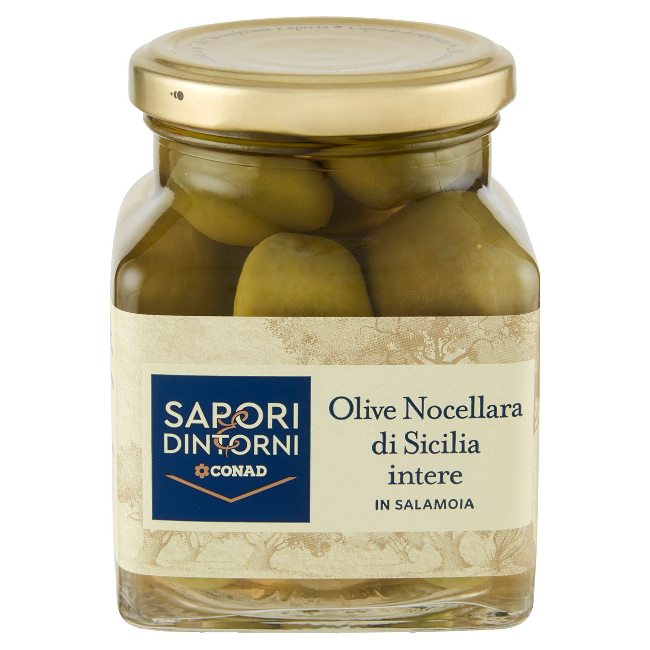 Olive Nocellara di Sicilia intere in Salamoia