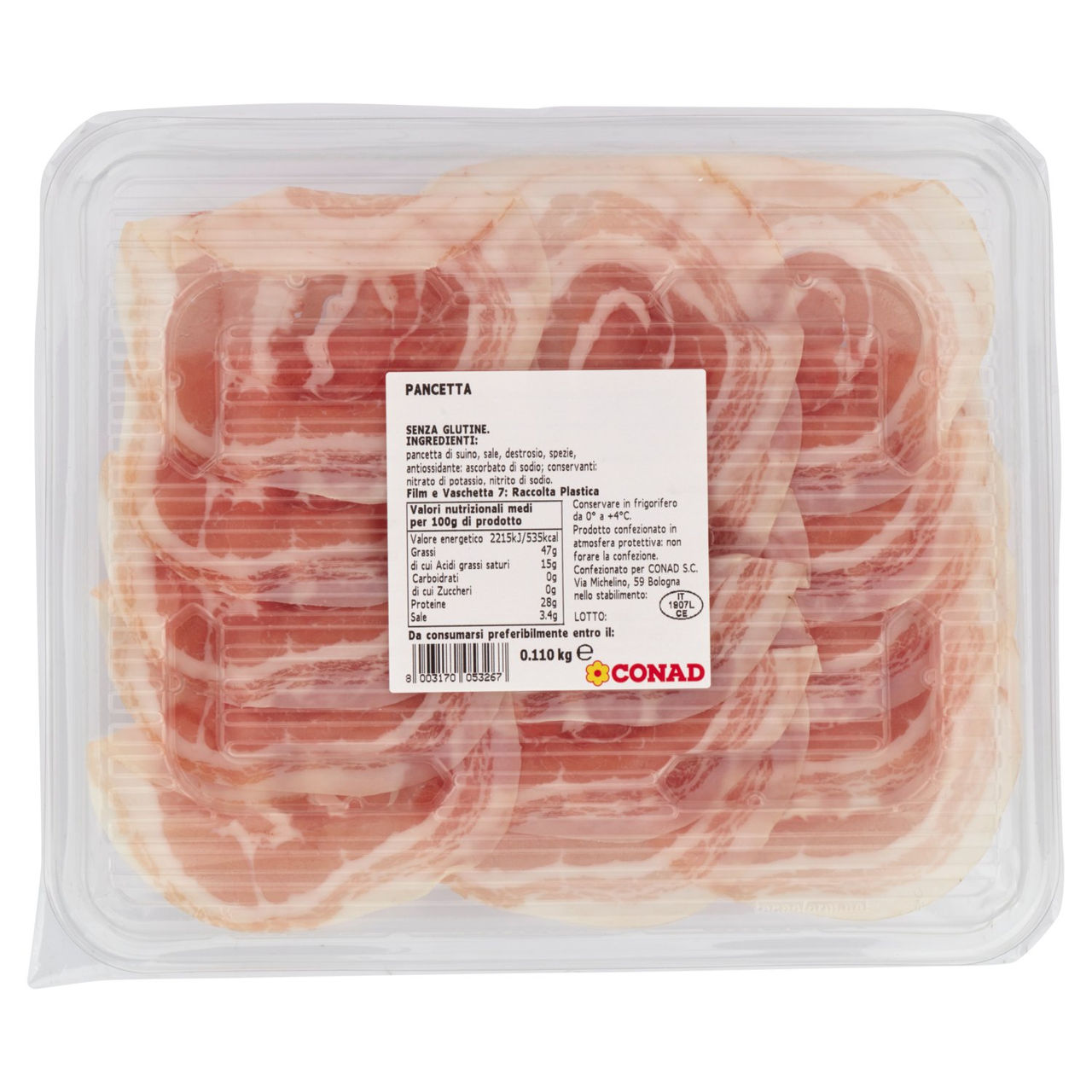 SAPORI & DINTORNI CONAD Pancetta 0,110 kg