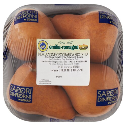 SAPORI & DINTORNI CONAD Pera dell'emilia-romagna Igp Kaiser Italia cal. 75/80 900 g