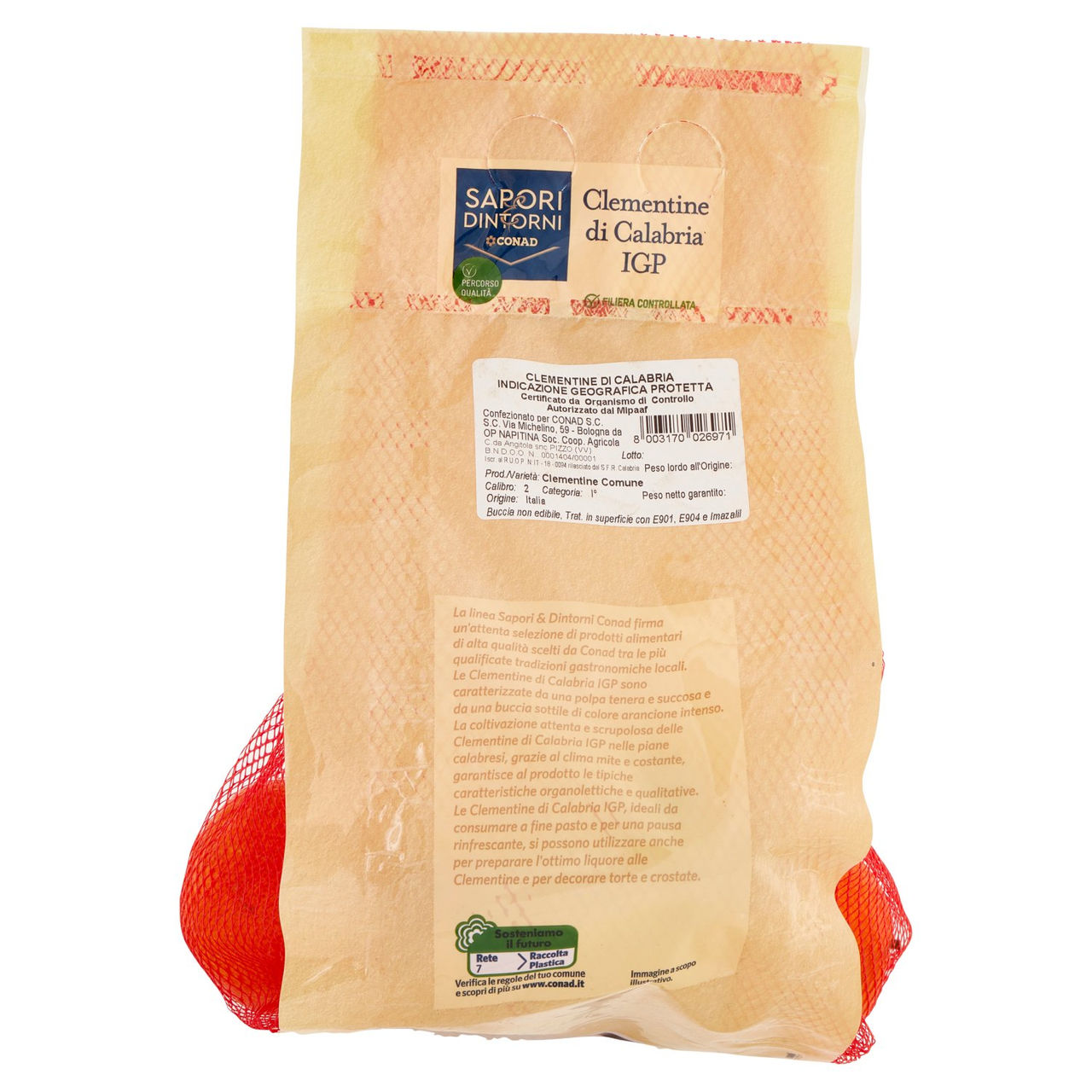 SAPORI & DINTORNI CONAD Percorso Qualità Clementine di Calabria IGP Italia cal. 2 1 kg