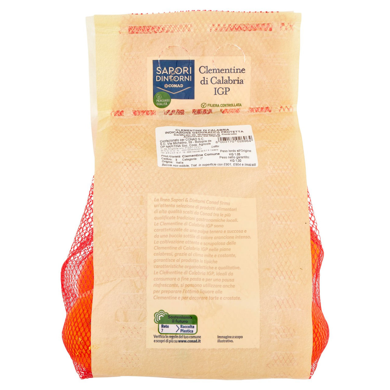 SAPORI & DINTORNI CONAD Percorso Qualità Clementine di Calabria IGP Italia cal. 3 1 kg