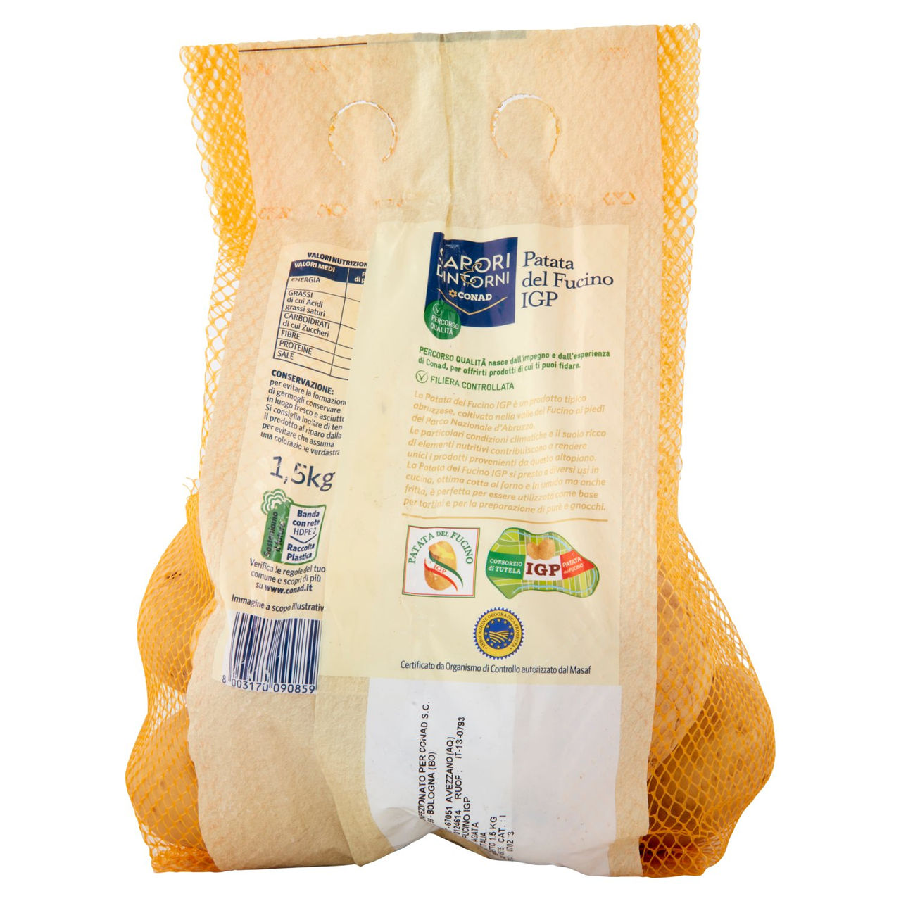 SAPORI & DINTORNI CONAD Percorso Qualità Patata del Fucino IGP Agata Italia Cal. 45/75 1,5 kg