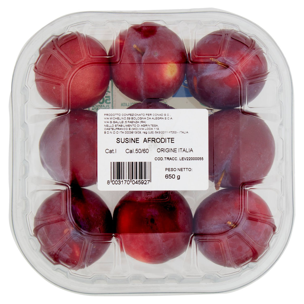 SAPORI & DINTORNI CONAD Percorso Qualità Susine di Vignola Afrodite Italia cal. 50/60 650 g