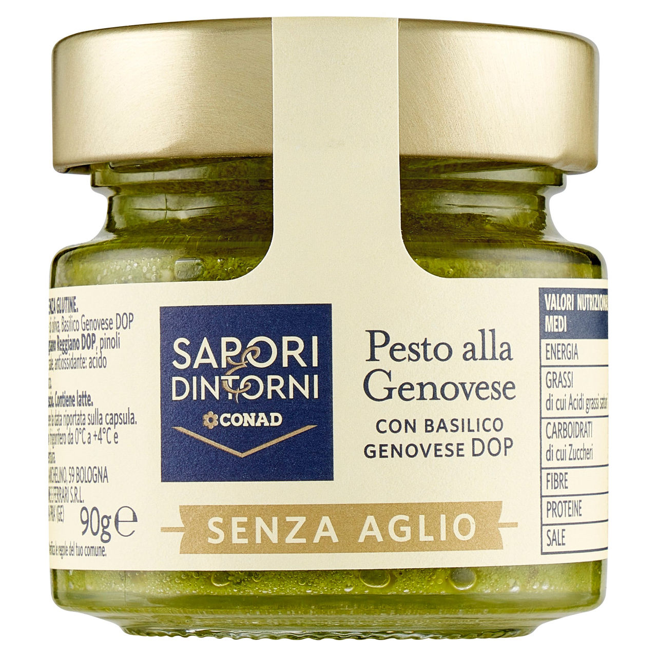 SAPORI & DINTORNI CONAD Pesto alla Genovese con Basilico Genovese DOP Senza Aglio 90 g