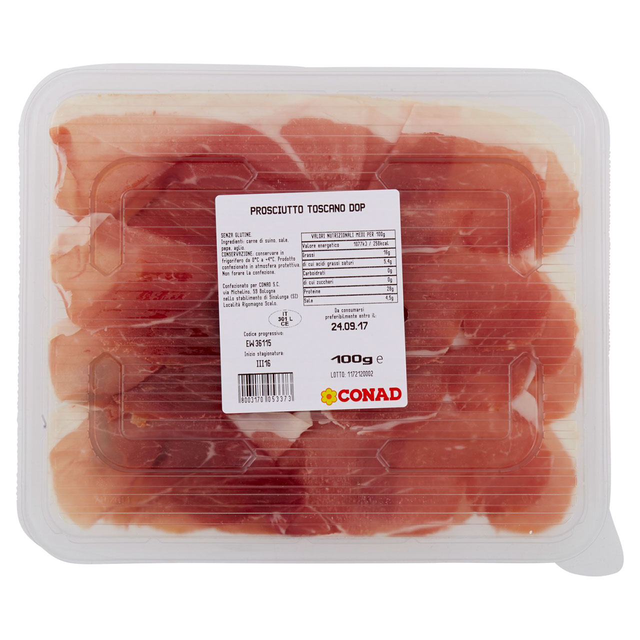 SAPORI & DINTORNI CONAD Prosciutto Toscano DOP 100 g