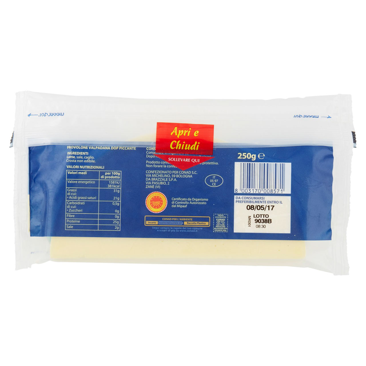 Provolone Valpadana DOP Piccante 250 g Conad