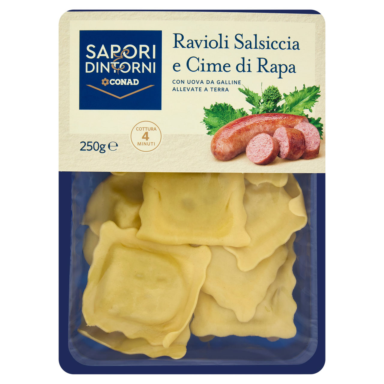 SAPORI & DINTORNI CONAD Ravioli Salsiccia e Cime di Rapa 250 g