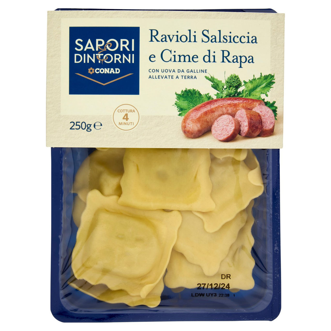 SAPORI & DINTORNI CONAD Ravioli Salsiccia e Cime di Rapa 250 g