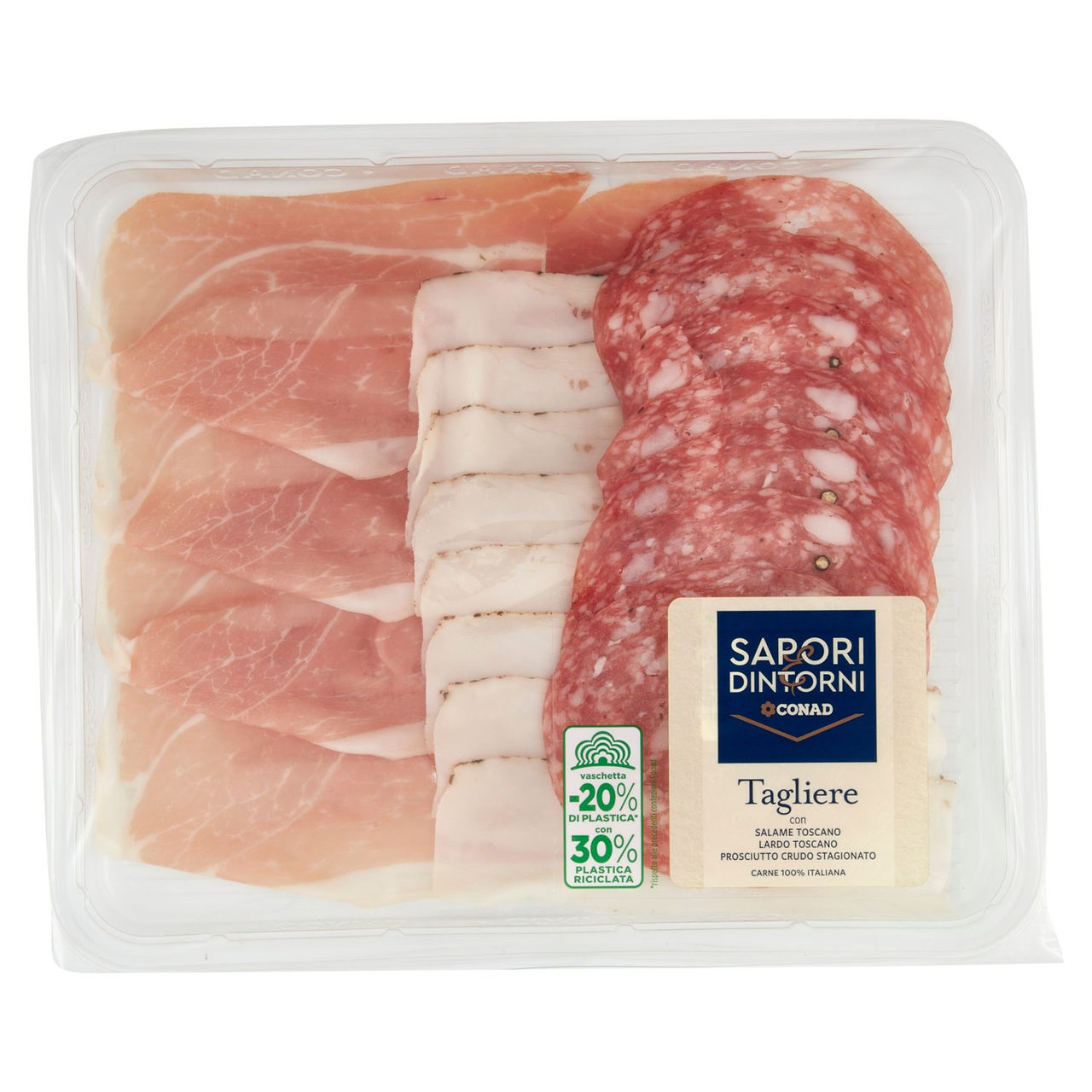 SAPORI & DINTORNI CONAD Tagliere Salame Toscano, Lardo Toscano, Prosciutto Crudo Stagionato 0,120 kg