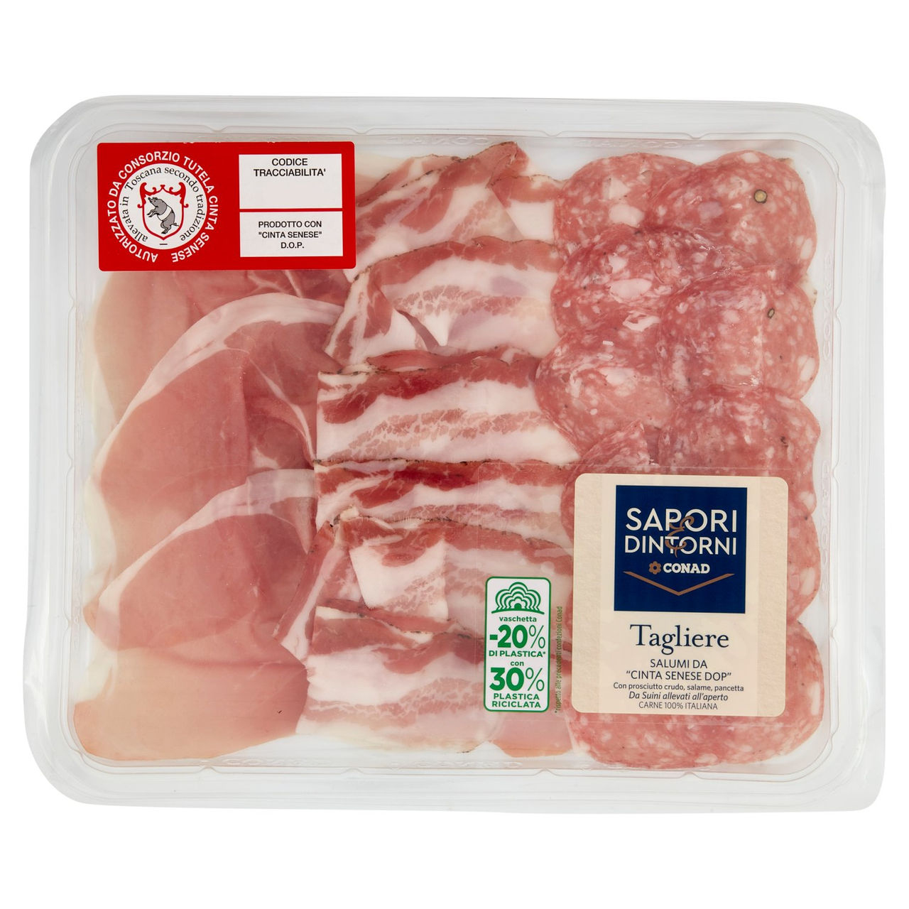 SAPORI & DINTORNI CONAD Tagliere Salumi da "Cinta Senese DOP" 0,080 kg