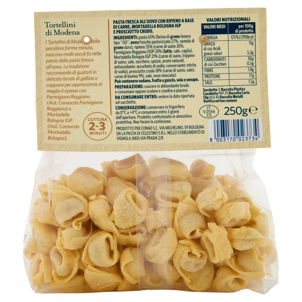 Tortellini di Modena 250 g Conad Sapori e Dintorni