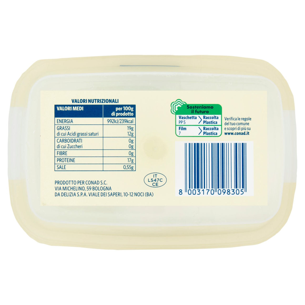 SAPORI & DINTORNI CONAD Treccia di Mozzarella Pugliese 200 g