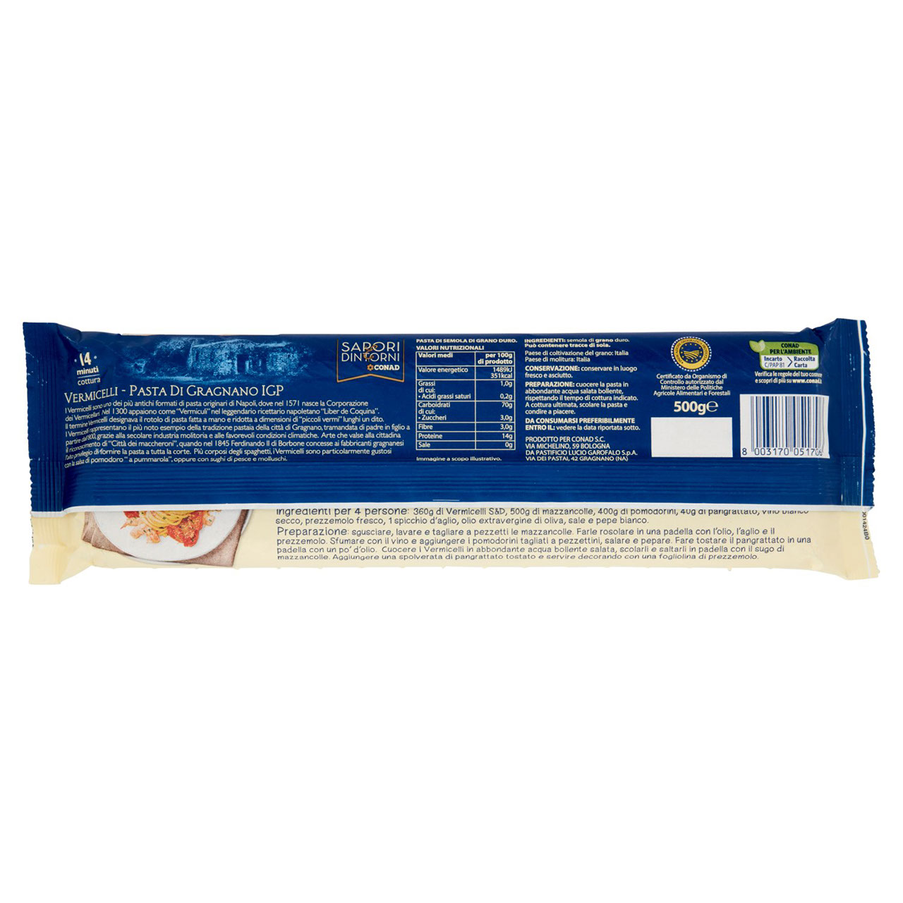 SAPORI & DINTORNI CONAD Vermicelli Pasta di Gragnano IGP 500 g