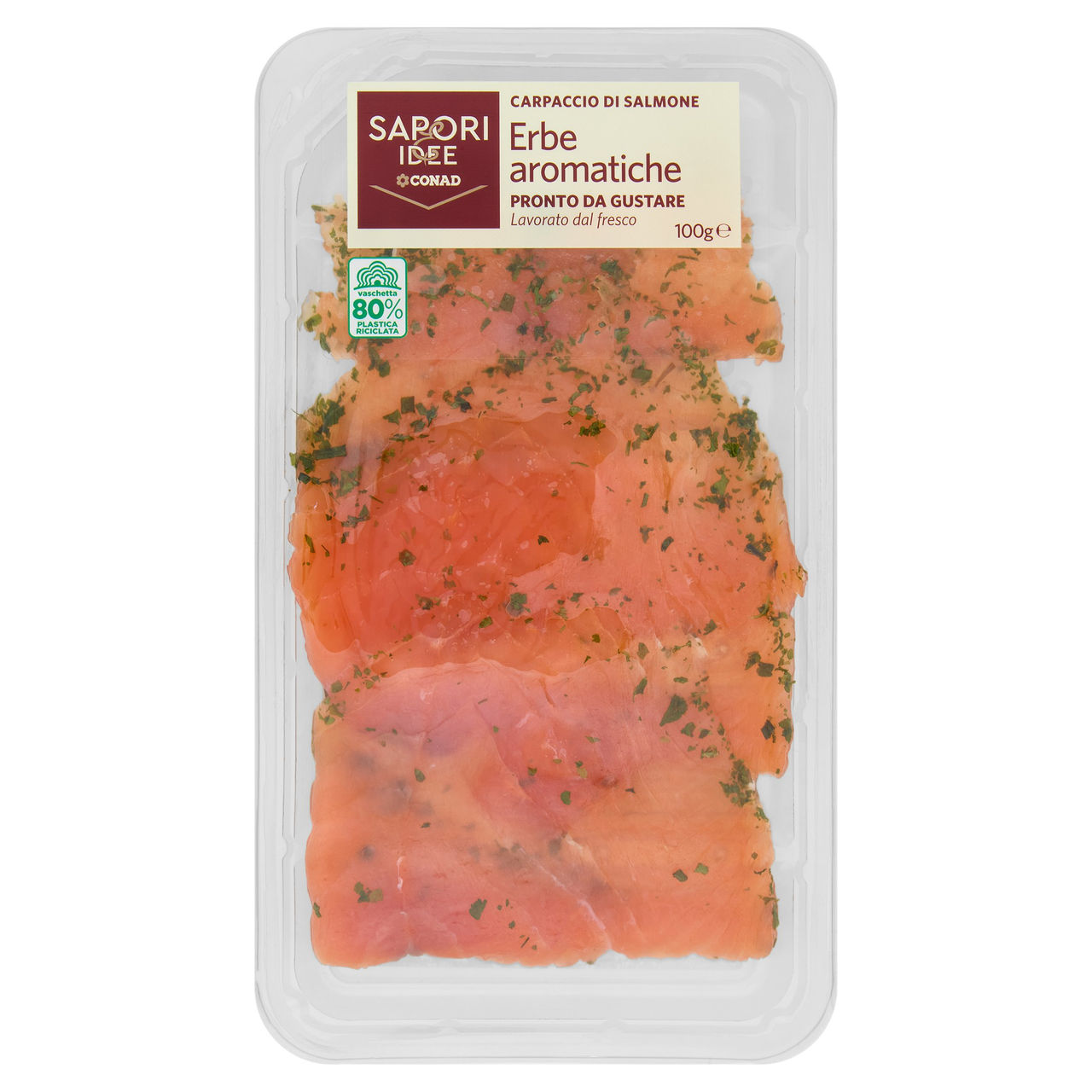 SAPORI & IDEE CONAD Carpaccio di Salmone Erbe aromatiche 100 g