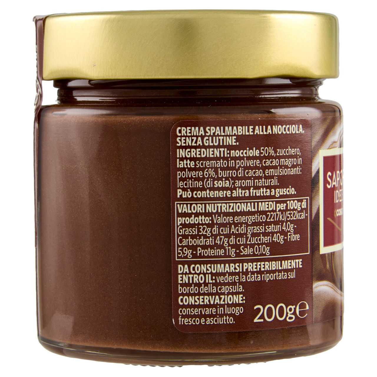 SAPORI & IDEE CONAD Crema con 50% Nocciole 200 g