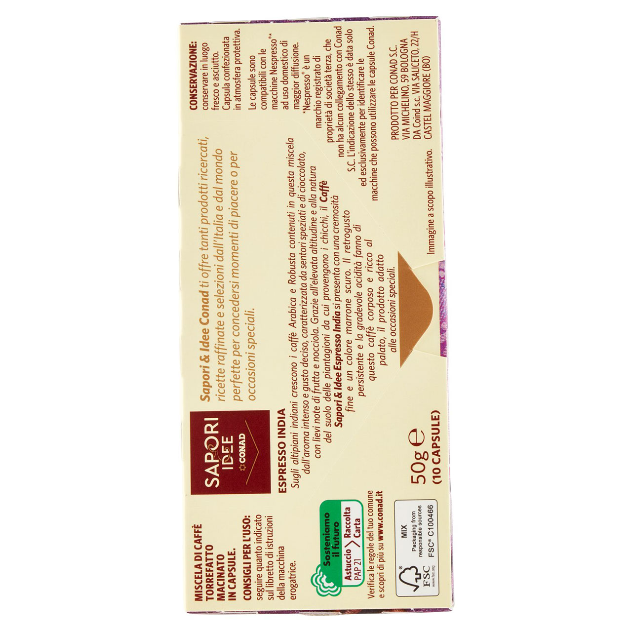 Capsule Espresso India Conad in vendita online