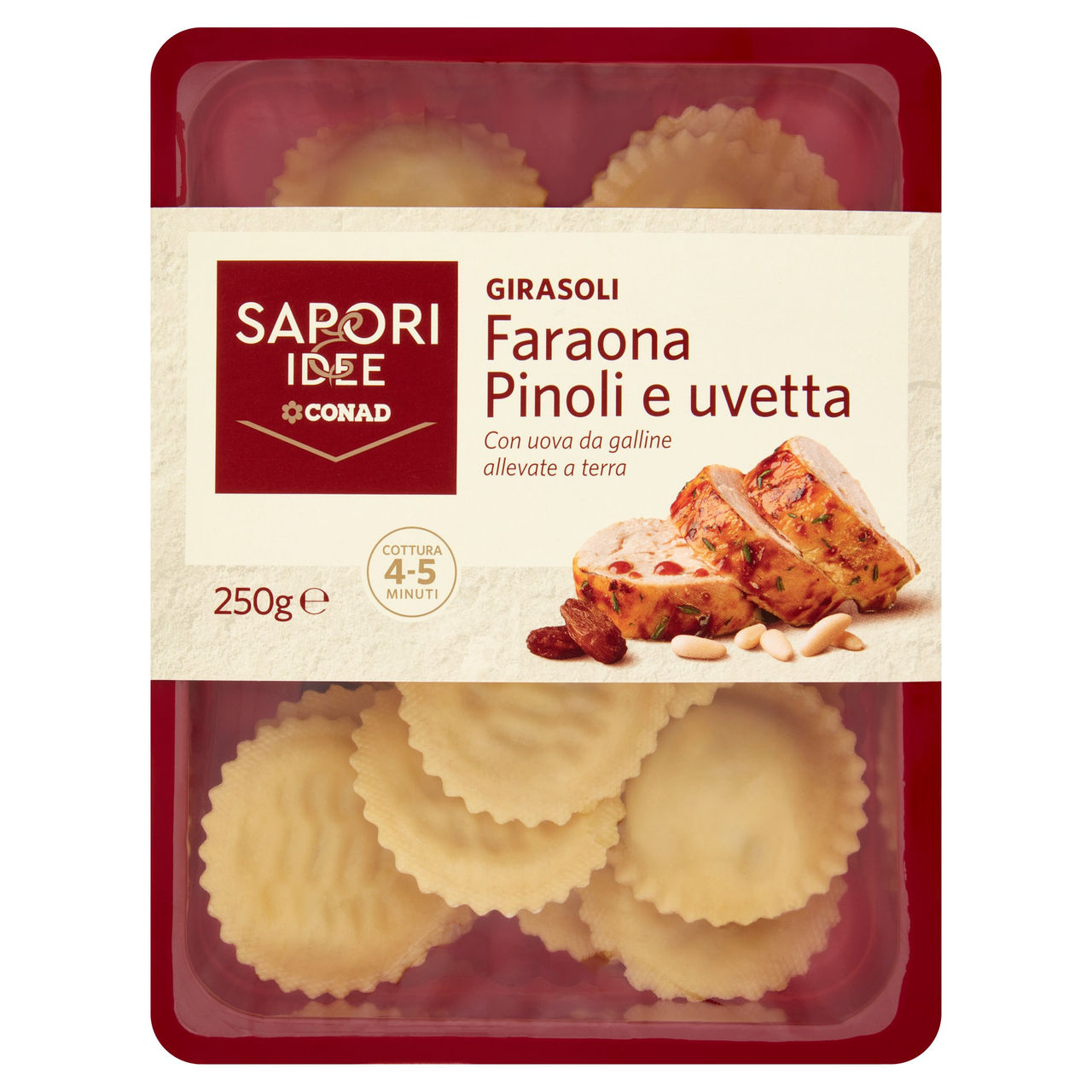 SAPORI & IDEE CONAD Girasoli Faraona Pinoli e uvetta 250 g