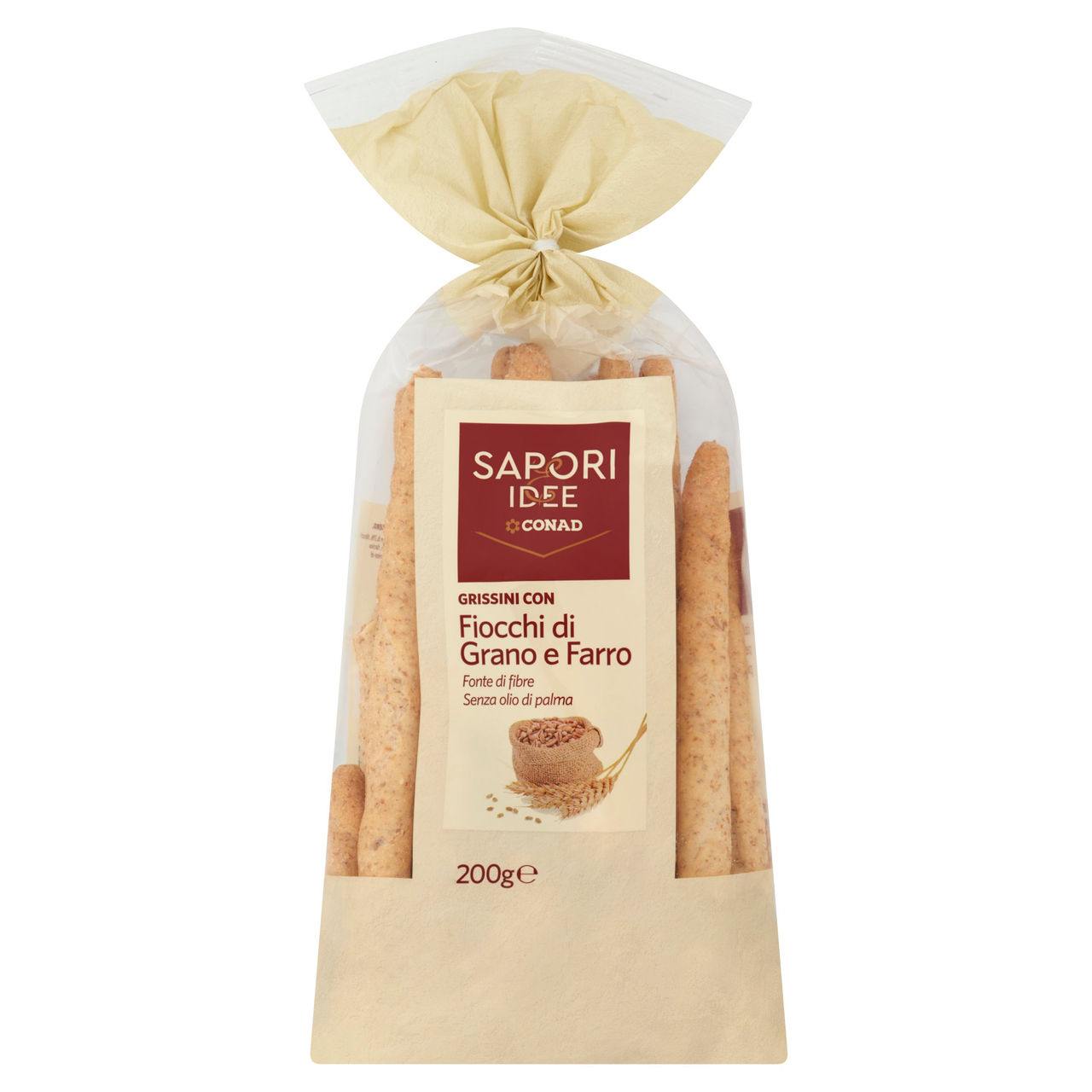 Grissini con Fiocchi di Grano e Farro 200 g