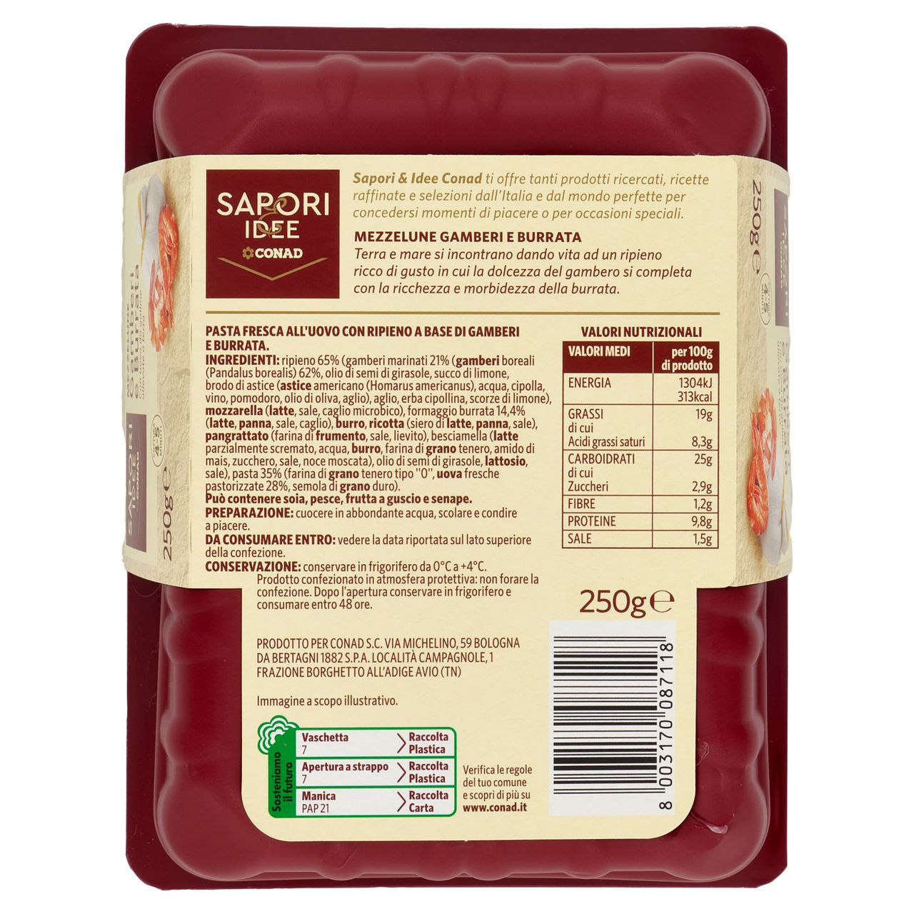 Mezzelune Gamberi e Burrata Sapori e Idee Conad