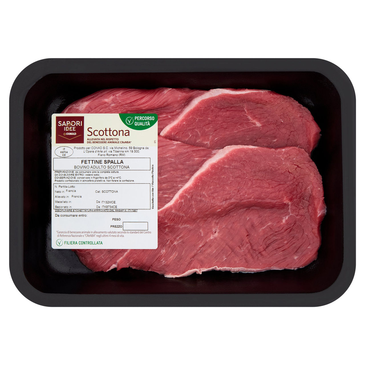 SAPORI & IDEE CONAD Percorso Qualità Fettine Spalla Bovino Adulto Scottona