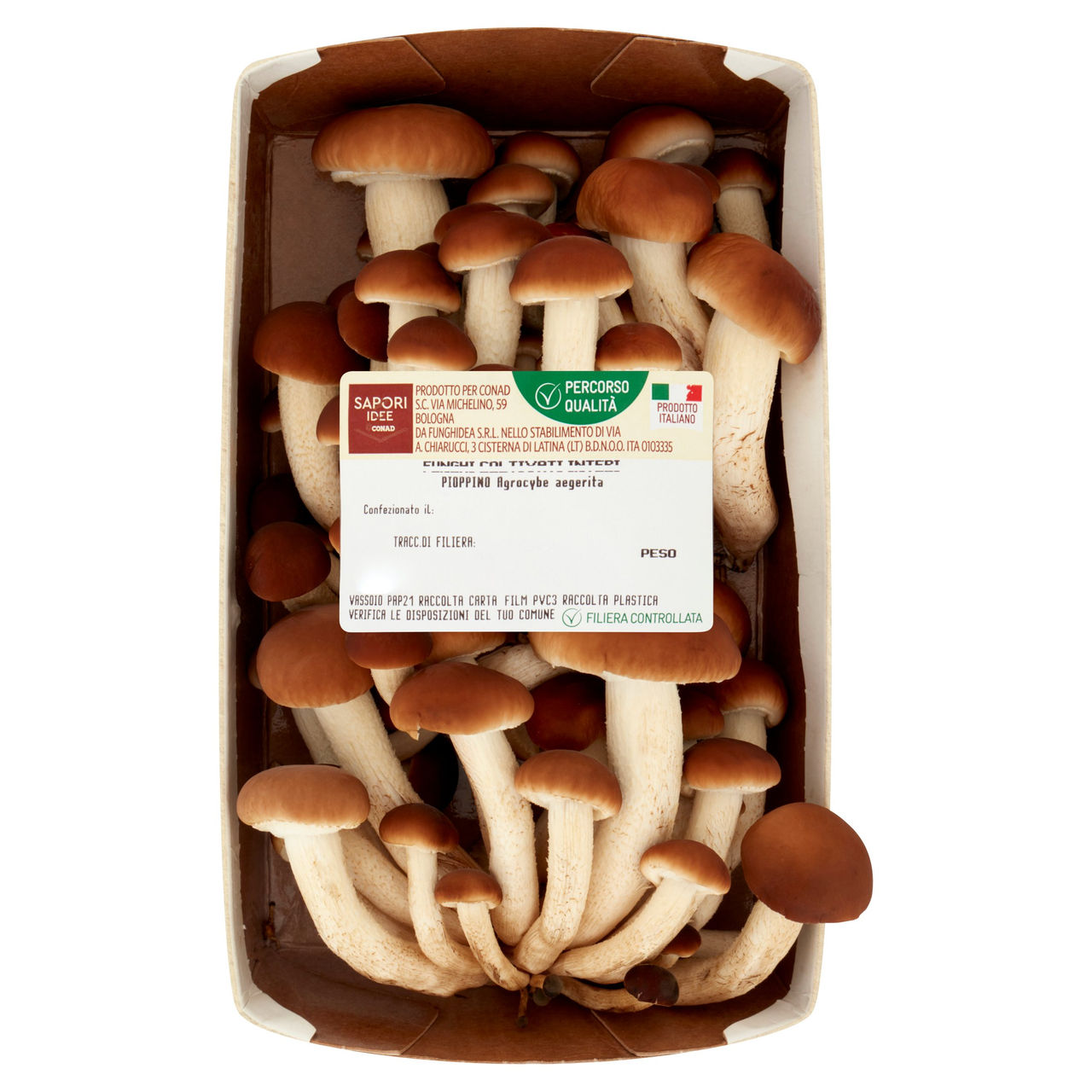 SAPORI & IDEE CONAD Percorso Qualità Funghi Coltivati Interi Pioppini 200 g