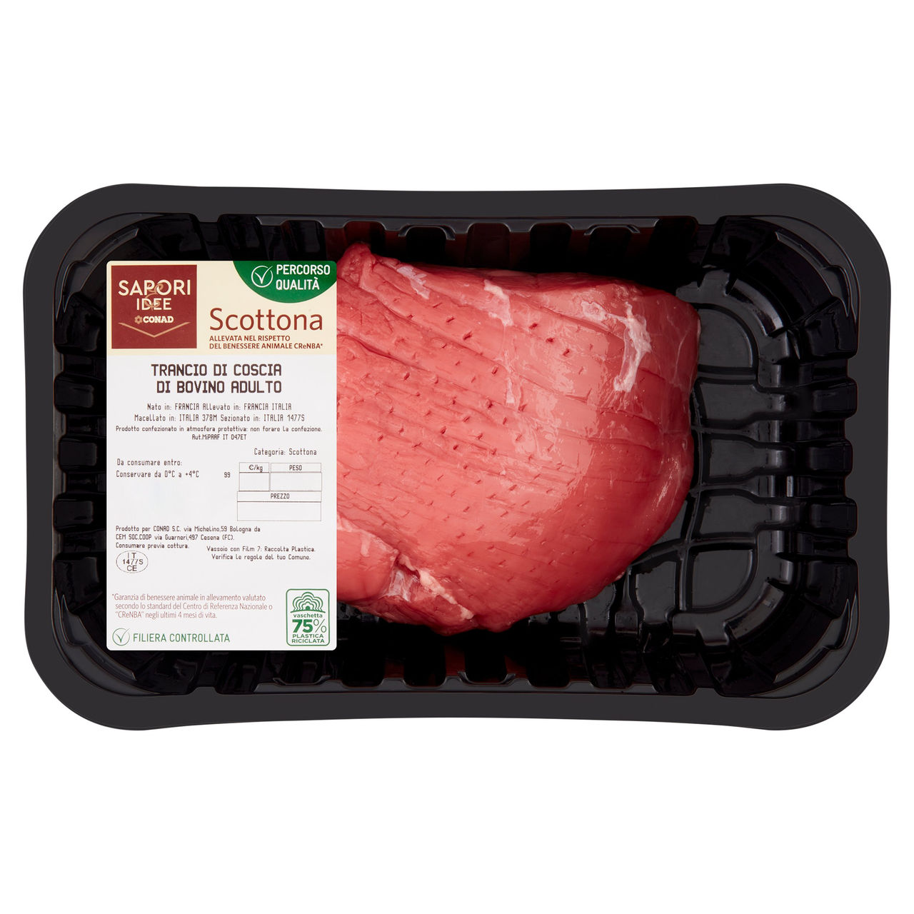 SAPORI & IDEE CONAD Percorso Qualità Scottona Trancio di Coscia di Bovino Adulto benessere