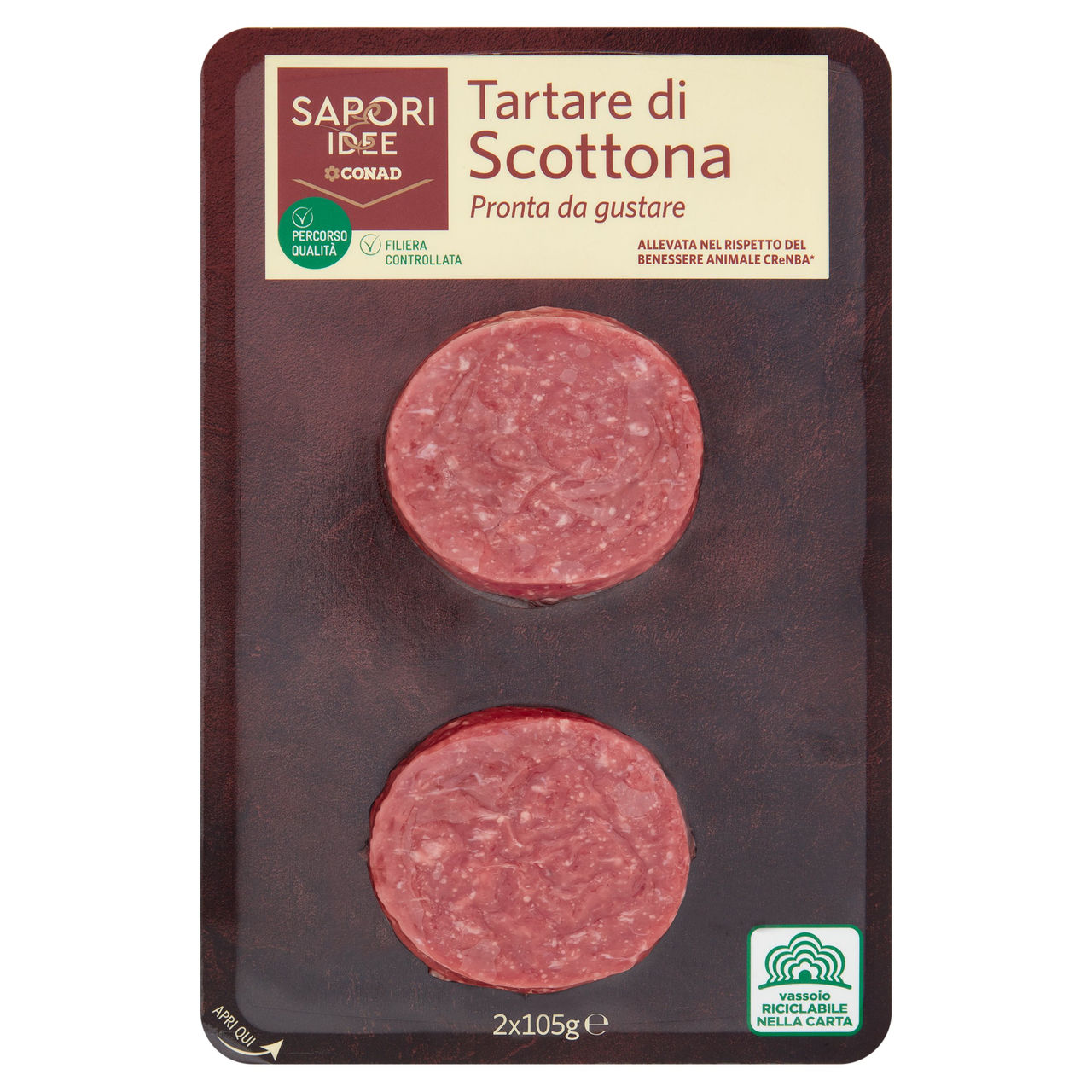 SAPORI & IDEE CONAD Percorso Qualità Tartare di Scottona benessere 2 x 105 g