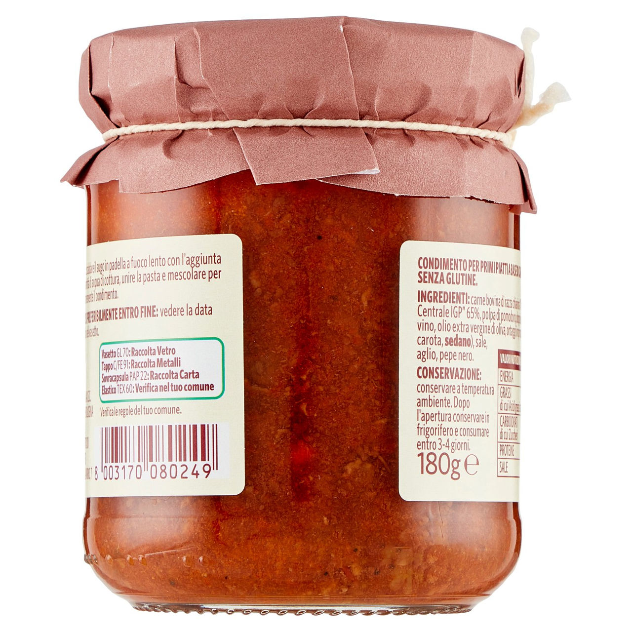 Ragù di Carne di Chianina 180g Conad