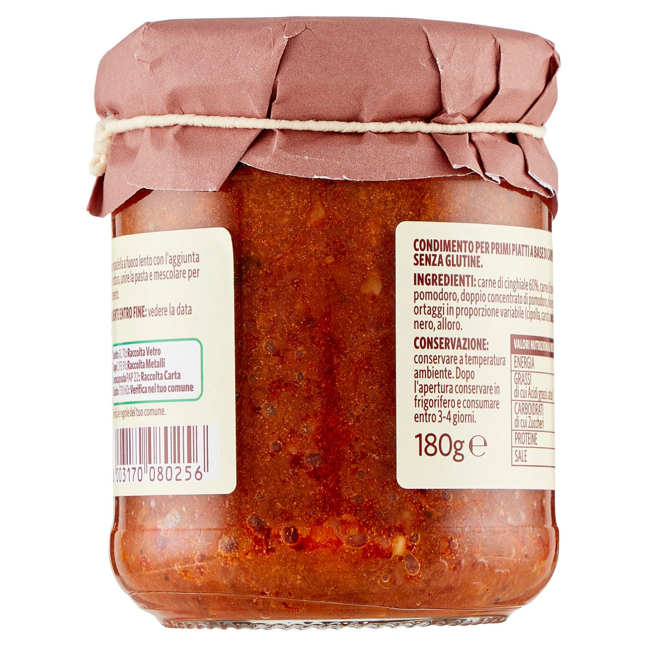 Ragù di Carne di Cinghiale 180 g Conad online