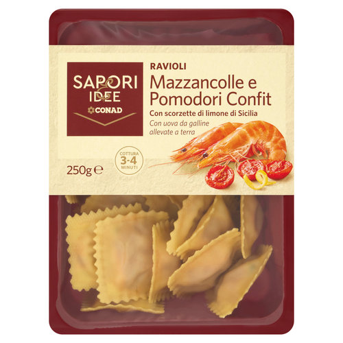 SAPORI & IDEE CONAD Ravioli Mazzancolle e Pomodori Confit 250 g