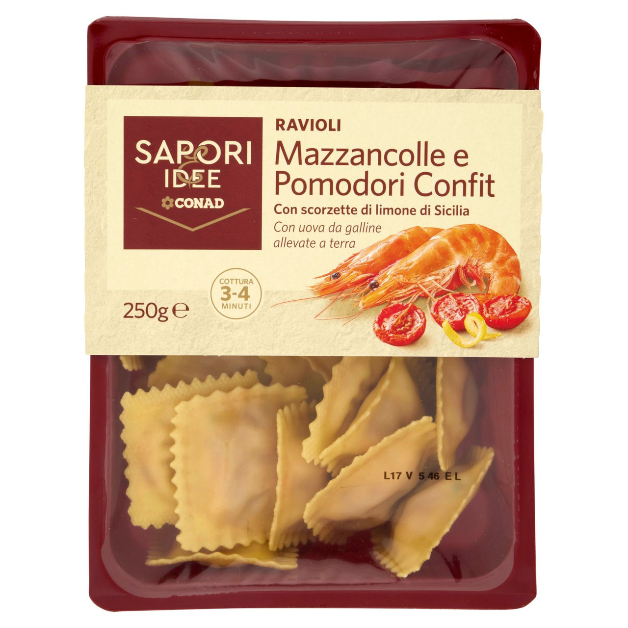 SAPORI & IDEE CONAD Ravioli Mazzancolle e Pomodori Confit 250 g