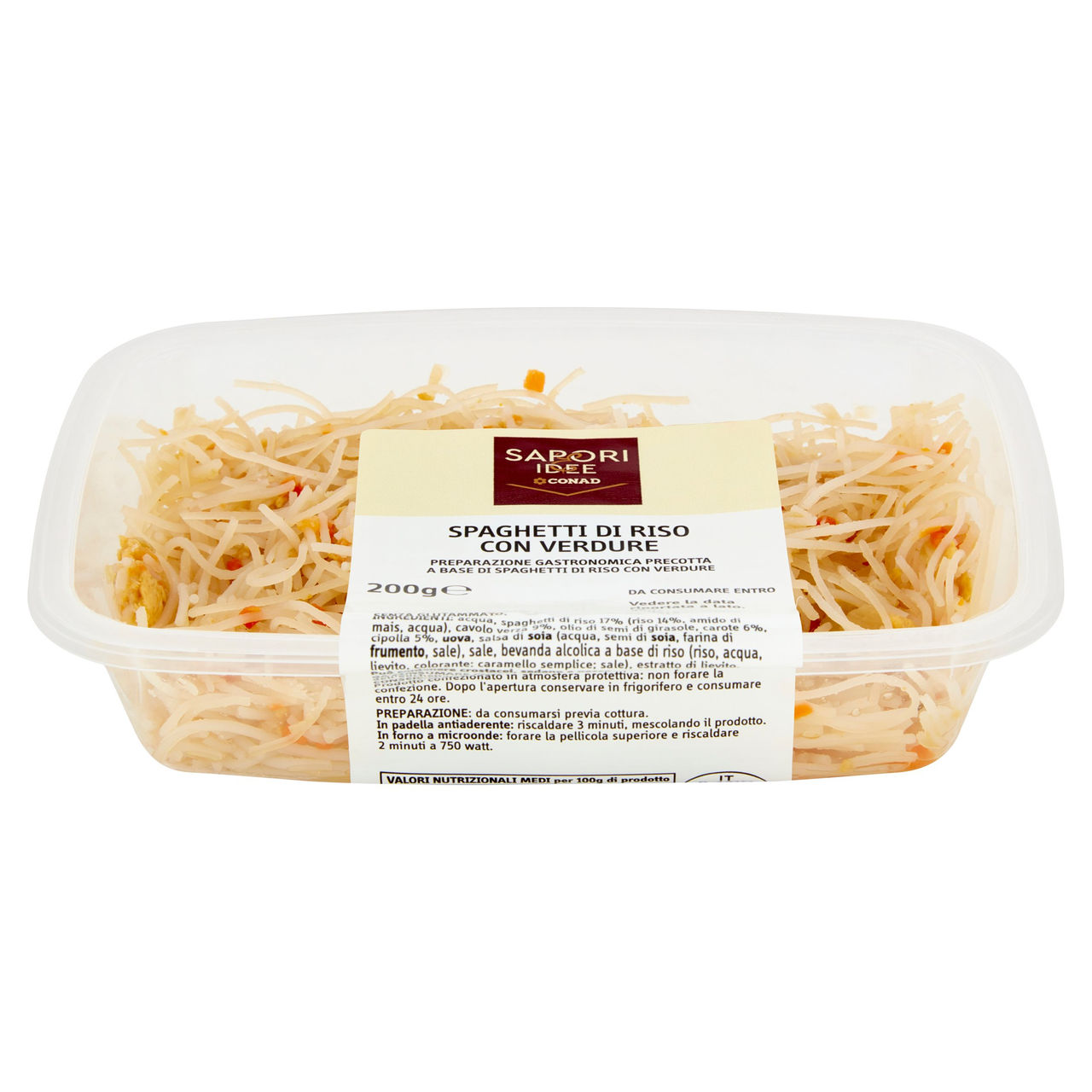 SAPORI & IDEE CONAD Spaghetti di Riso con Verdure 200 g