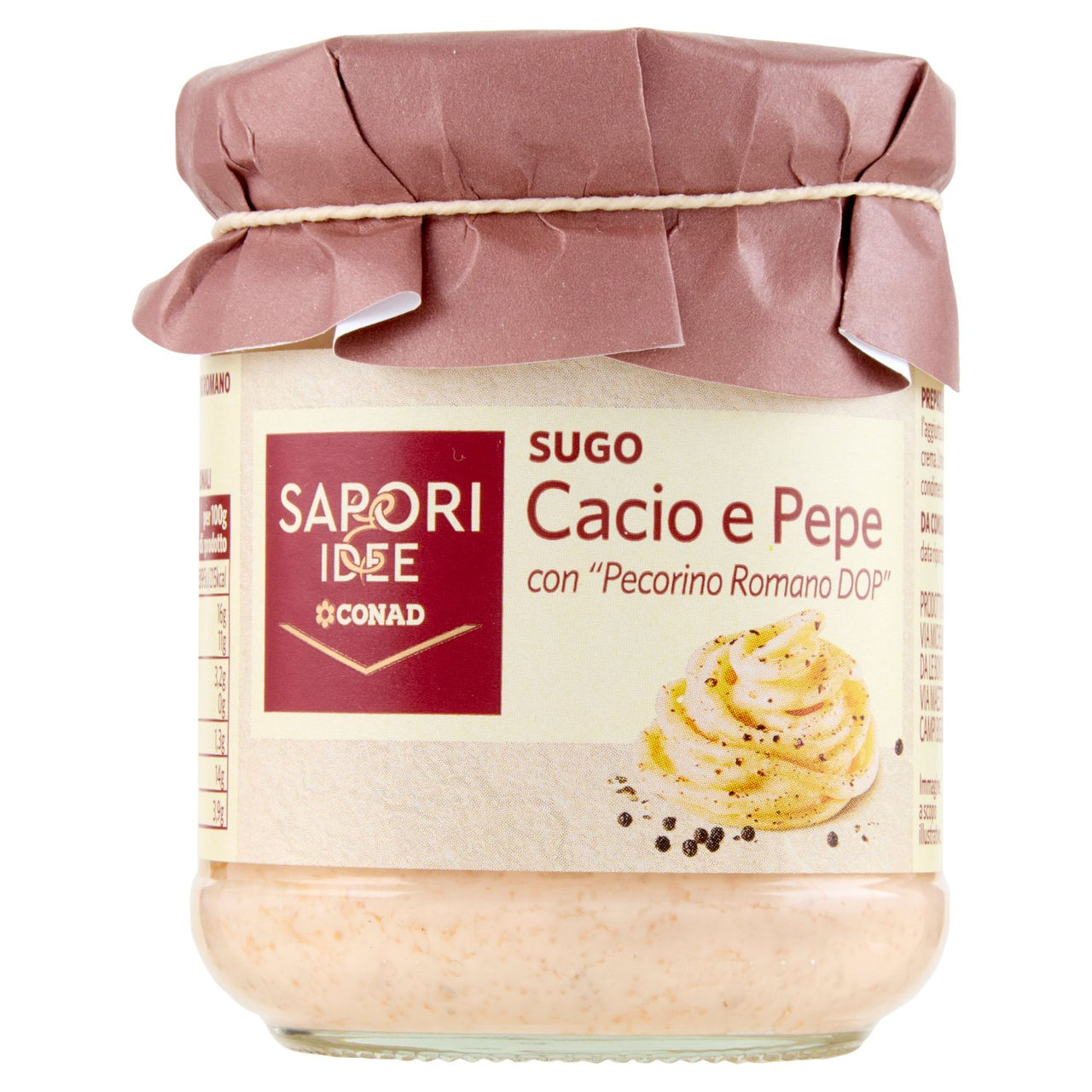 SAPORI & IDEE CONAD Sugo Cacio e Pepe con "Pecorino Romano DOP" 180 g