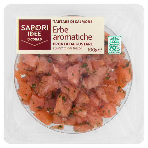 SAPORI & IDEE CONAD Tartare di Salmone Erbe aromatiche 100 g