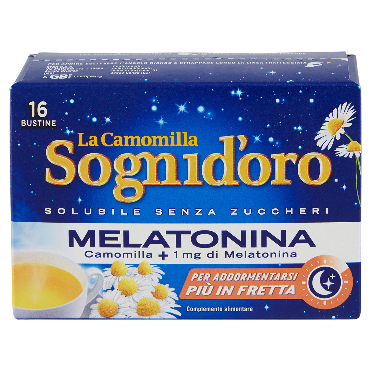 Sogni d'oro la Camomilla Solubile con Melatonina