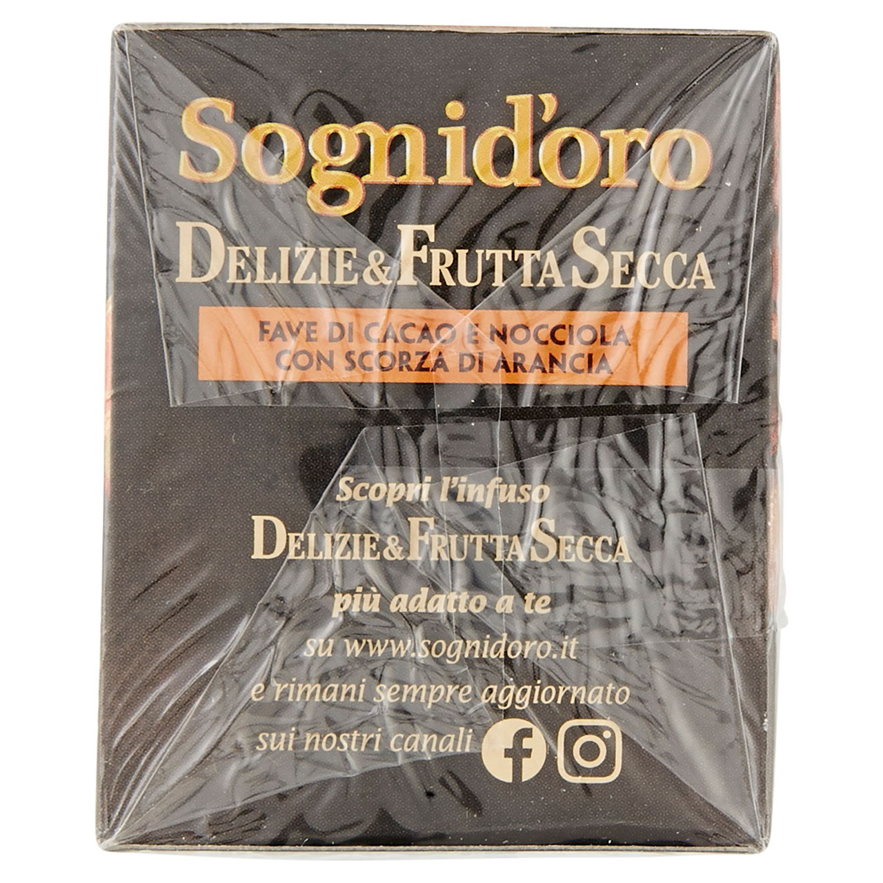 Sognid'oro Delizie & Frutta Secca Fave di Cacao e Nocciola con Scorza di Arancia 16 x 2,5 g