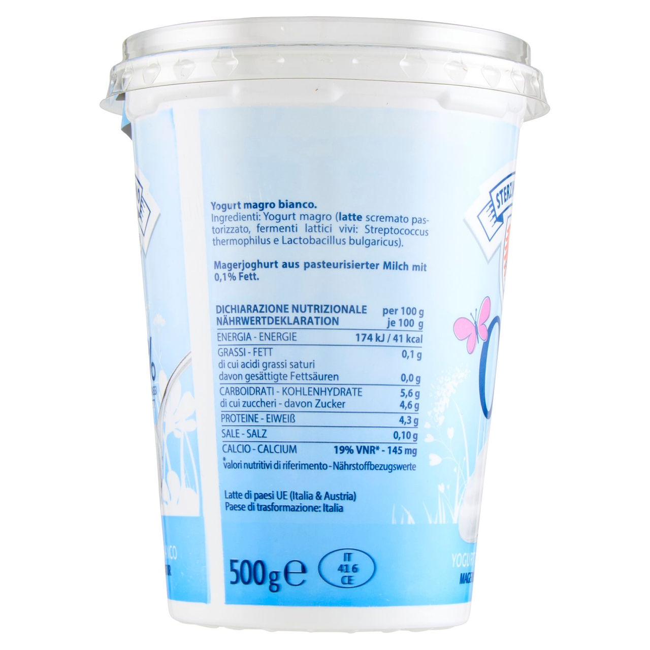 Sterzing Vipiteno Yogurt Magro Bianco 500 g