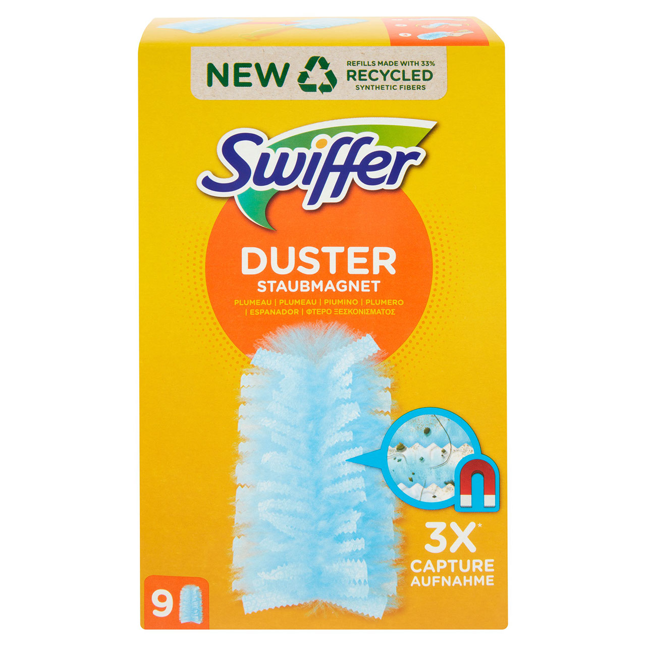 Swiffer Duster Cattura Polvere - Ricarica 9 Piumini per spolverare